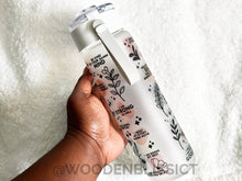 Load image into Gallery viewer, 20oz Frosted Glass Water Bottle, Daily Reminder Vulgar Edition, Flip Top Lid w Strap Included, Affirmation, Mother&#39;s Day, Water Tracker
