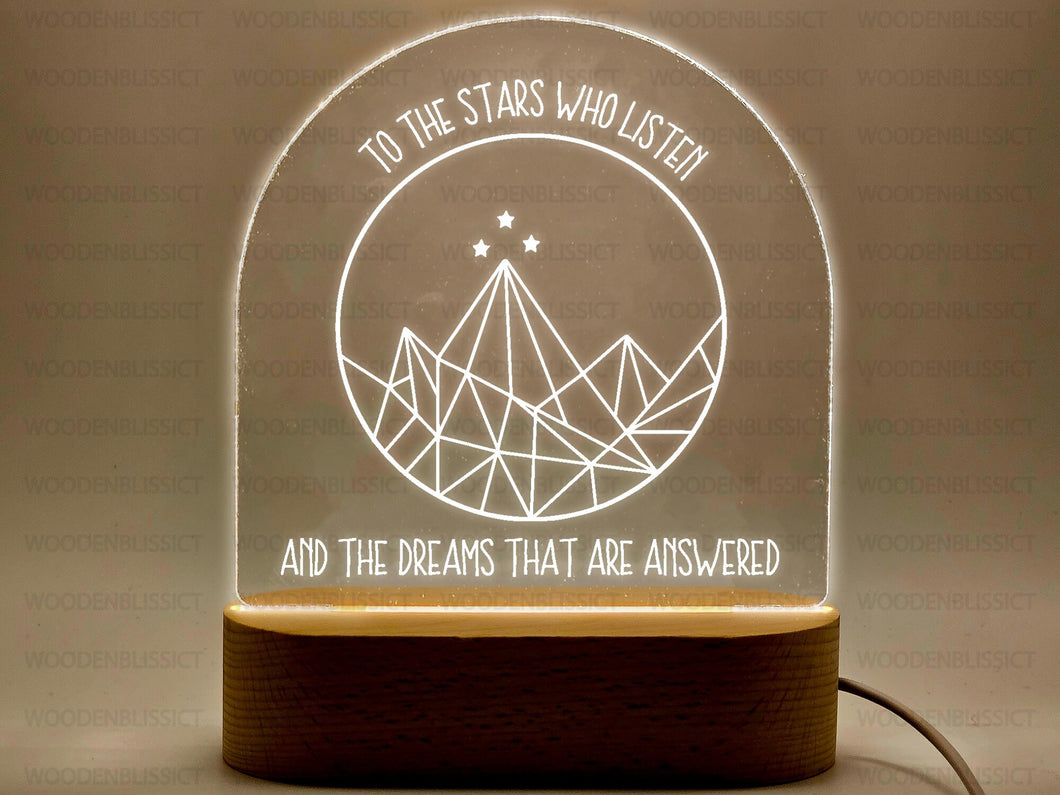 ACOTAR LED Night Light, 7 Color Choices, Fantasy Romance, BookTok, Bookshelf Decor, Christmas Present, Holiday Decor