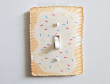 Load image into Gallery viewer, Toaster Breakfast Pastry Light Switch Cover, Laser Cut Acrylic, Home Decor, Single Standard or Rocker Switch option, Renter Friendly

