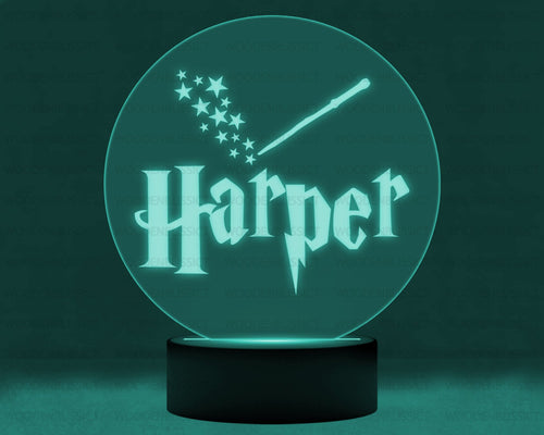 Magic Wizard Name LED Night Light, Personalized Night Light, Kid Gifts, Christmas Present, Holiday Decor