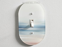 Load image into Gallery viewer, Light Switch Cover, Serene Ocean Abstract, Shiny Acrylic, Home Decor, Single Standard or Rocker Switch, Cute Switch Cover, Bedroom Decor
