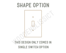Load image into Gallery viewer, Earth Day Everyday Light Switch Cover, Bathroom Bedroom Decor, House warming, Single Standard Switch option, Renter Friendly, Home Decor
