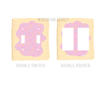 Load image into Gallery viewer, Toaster Breakfast Pastry Light Switch Cover, Laser Cut Acrylic, Home Decor, Single Standard or Rocker Switch option, Renter Friendly
