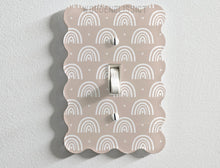 Load image into Gallery viewer, Light Switch Cover, Seafoam Rainbow Wavy Kids Room Decor Gift, Modern Decor, Standard or Rocker Switch option, Renter Friendly, Outlet Cover
