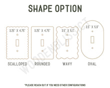 Load image into Gallery viewer, Light Switch Cover, Wavy Kids Room Decor Gift, Modern Decor, Standard or Rocker Switch option, Renter Friendly, Outlet Cover, Acrylic

