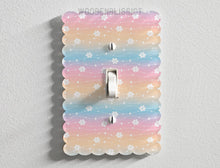 Load image into Gallery viewer, Light Switch Cover Plate, Cute Daisy Floral Rainbow, Gender Neutral Decor, First Home Decor, Switch Plate Cover, Handmade in USA
