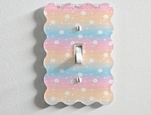 Load image into Gallery viewer, Light Switch Cover Plate, Cute Daisy Floral Rainbow, Gender Neutral Decor, First Home Decor, Switch Plate Cover, Handmade in USA

