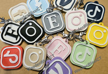 Load image into Gallery viewer, Smart NFC Logo Keychain, Scannable Social Media Digital Business Card, Small Business Keychain, Iphone, Android, Minimalist, Instagram, Etsy
