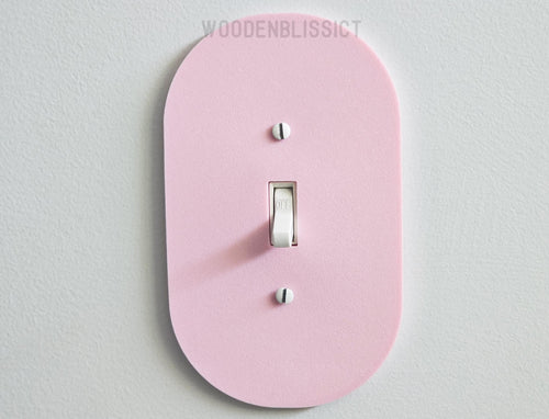 Matte Finish Light Switch Cover, Oval, Home Decor, Minimalist, Contemporary, Modern Design Switch Cover, Housewarming Gift, Children Decor