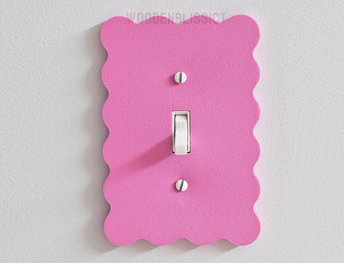 Matte Finish Light Switch Cover, Wavy, Home Decor, Minimalist, Contemporary, Modern Design Switch Cover, Housewarming Gift, Children Decor