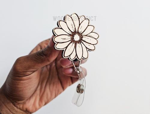 Homemade Badge Reel, Wooden Floral Badge Reel, Nurse Teacher Retractable Badge Reel, Badge Buddies ID Reel, Nurses Appreciation Gift