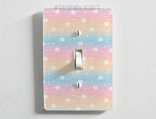 Load image into Gallery viewer, Light Switch Cover Plate, Cute Daisy Floral Rainbow, Gender Neutral Decor, First Home Decor, Switch Plate Cover, Handmade in USA
