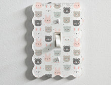 Load image into Gallery viewer, Light Switch Cover Plate, Cute Woodland Animals, Gender Neutral Decor, First Home Decor, Switch Plate Cover, Handmade in USA
