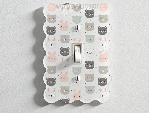 Light Switch Cover Plate, Cute Woodland Animals, Gender Neutral Decor, First Home Decor, Switch Plate Cover, Handmade in USA