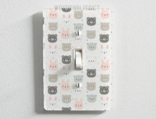 Load image into Gallery viewer, Light Switch Cover Plate, Cute Woodland Animals, Gender Neutral Decor, First Home Decor, Switch Plate Cover, Handmade in USA
