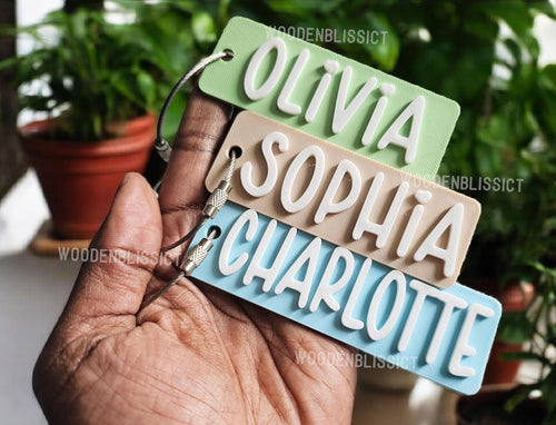002 Children Bag Tags, 3D Printed Personalized School Backpack Tag, Gift for Kids, Lunch Box Name Tag, Backpack Keychain, Diaper Bag Tag