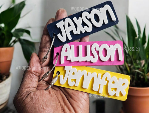 004 Backpack Bag Tags, 3D Printed Personalized School Backpack Tag, Gift for Kids, Lunch Box Name Tag, Sports Bag Keychain, Diaper Bag Tag
