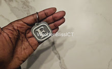 Load and play video in Gallery viewer, Smart NFC Logo Keychain, Scannable Social Media Digital Business Card, Small Business Keychain, Iphone, Android, Minimalist, Instagram, Etsy
