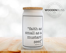 Load image into Gallery viewer, Fear Not For I Am, Isaiah 41:10, Christian Coffee Glass Can, Religious Gift, Bible Verse Glass Cup, Holiday Coffee Cup, Holiday Decor
